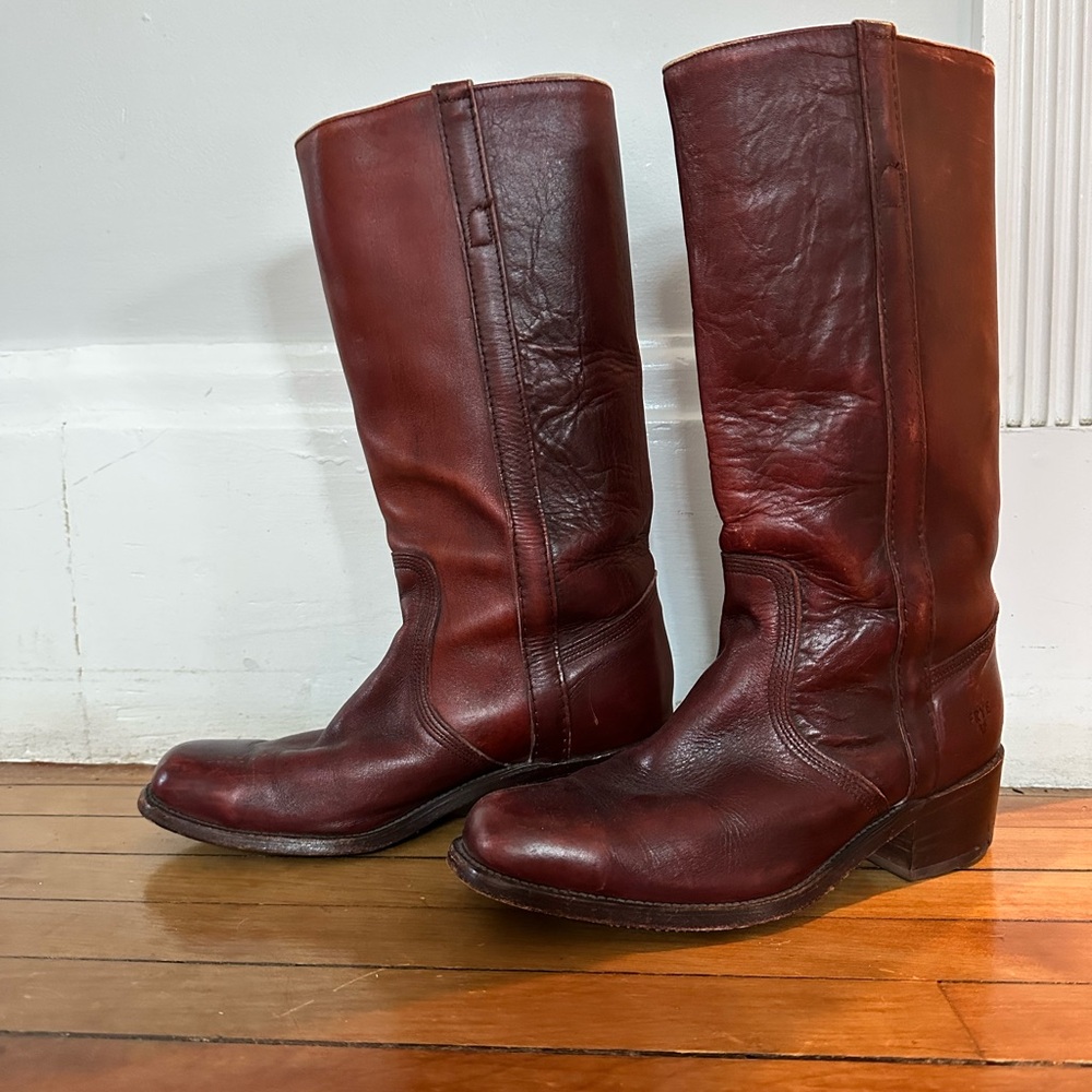 Frye Leather Boots in Rich Brown